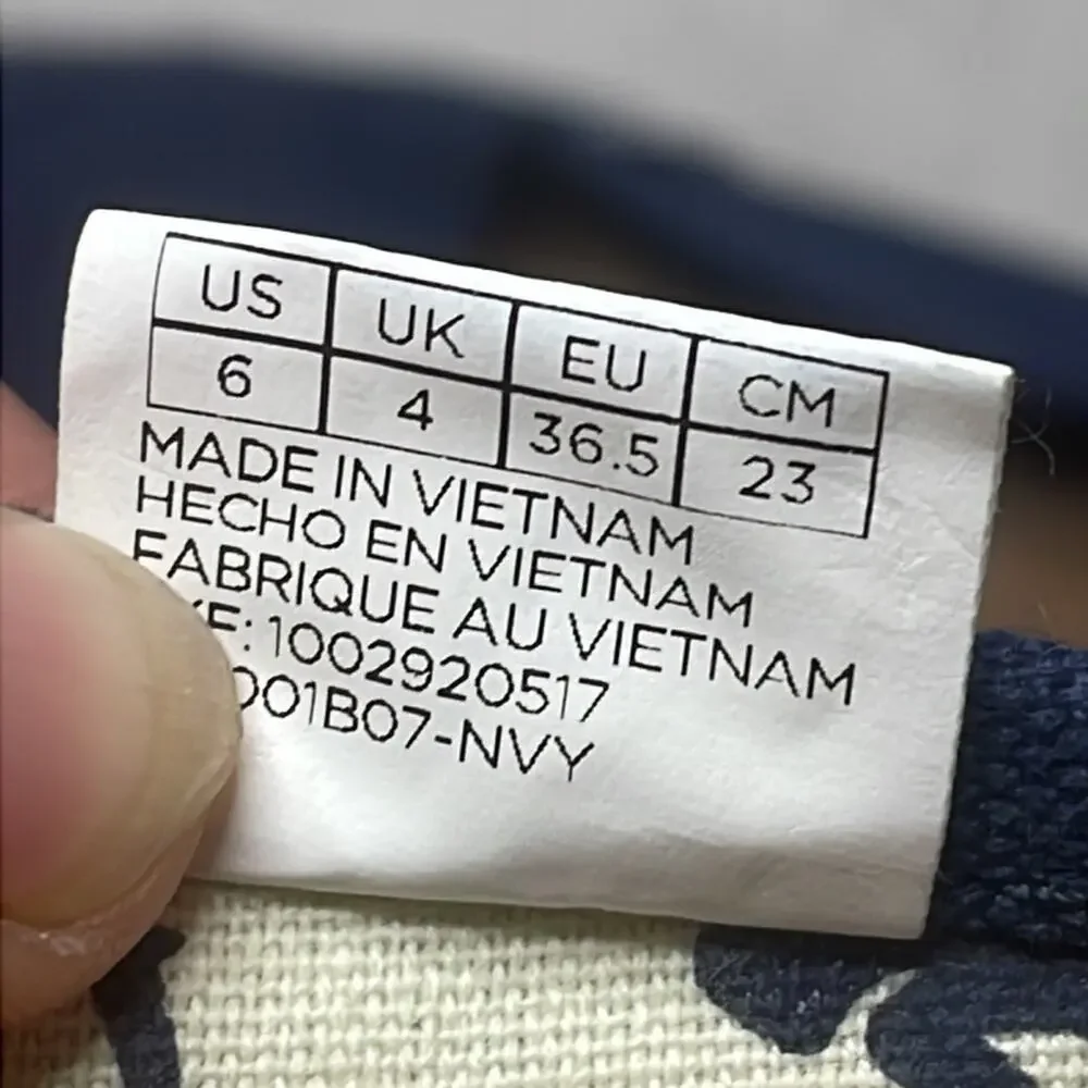 TOMS Alpargata Slip On Shoes Navy Blue Size 6